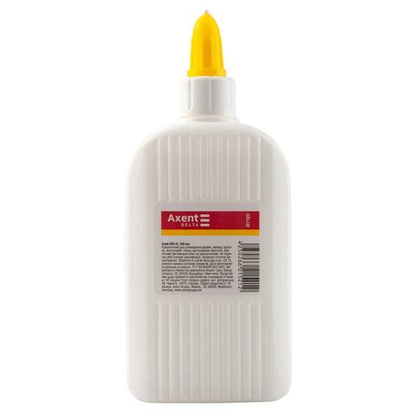 Клей ПВА Axent Delta D7123, ковпачок-дозатор, 200 мл