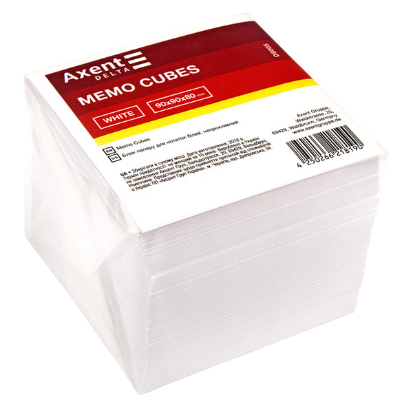Папір для нотаток Axent Delta D8005 90х90х80 мм, непроклеєний