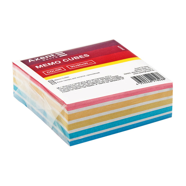 Папір для нотаток Axent Delta Color D8024 90х90х30 мм, проклеєний
