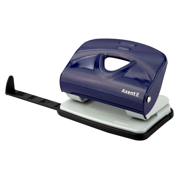 Діркопробивач для паперу Axent Exact-2 3920-02-A, металевий, 20 аркушів, синій