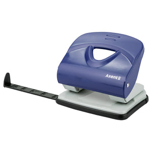 Діркопробивач для паперу Axent Exact-2 3930-02-A, металевий, 30 аркушів, синій