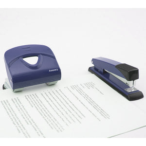 Діркопробивач для паперу Axent Exact-2 3930-02-A, металевий, 30 аркушів, синій