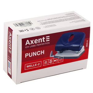 Дырокол для бумаги Axent Welle-2 3820-06-A, пластиковый, 20 листов, красный