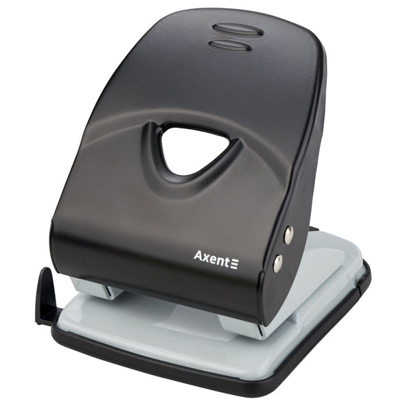 Діркопробивач для паперу Axent Exact-2 3940-01-A, металевий, 40 аркушів, чорний
