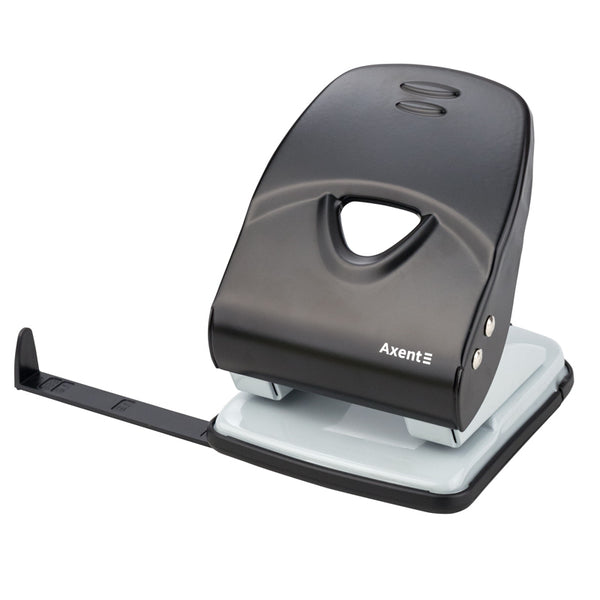 Діркопробивач для паперу Axent Exact-2 3940-01-A, металевий, 40 аркушів, чорний