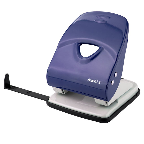 Діркопробивач для паперу Axent Exact-2 3940-02-A, металевий, 40 аркушів, синій