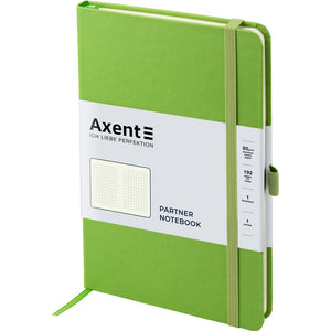Книга записная Axent Partner 8201-04-A, A5-, 125x195 мм, 96 листов, клетка, твердая обложка, салатовая