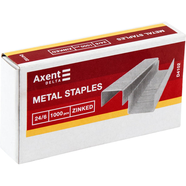 Скобы для степлеров Axent Delta D4102, №24/6, 1000 штук