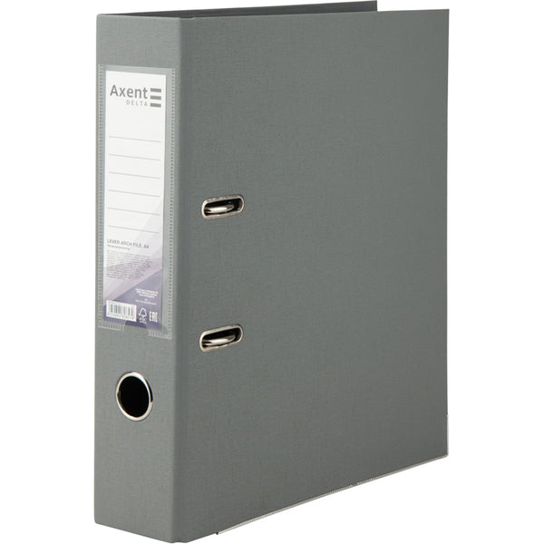 Папка-регистратор Axent Delta D1712-03C, двусторонняя, A4, 75 мм, собранная, серая