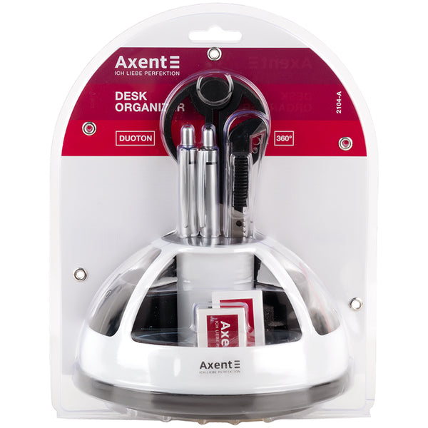 Набір настільний Axent Duoton 2104-01-A, 9 предметів, білий