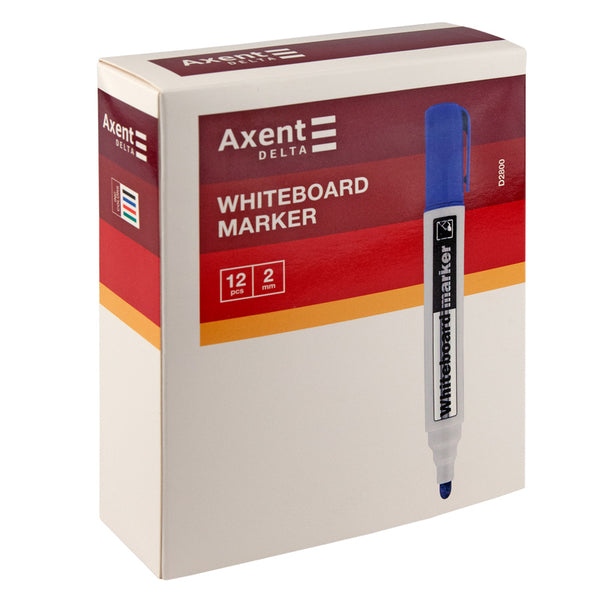 Маркер Axent Delta Whiteboard D2800-01, 2 мм, круглий чорний