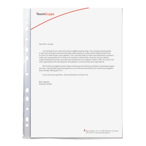 Файл Axent 2007-00-A А4+, глянцевий, 30 мкм, 100 штук