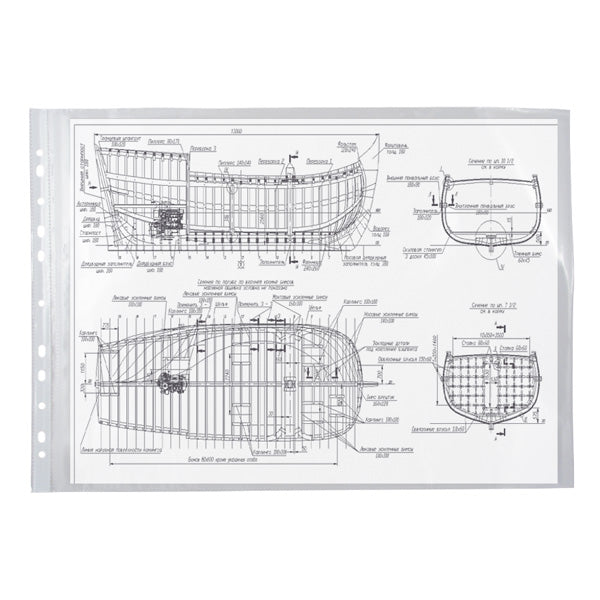 Файл Axent 2006-00-A А3, глянцевий, 40 мкм, 100 штук, горизонтальний