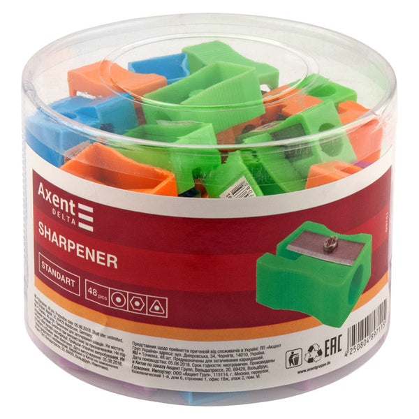 Точилка для олівців Axent Delta Standard D9701, асорті кольорів