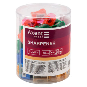 Точилка для олівців з контейнером Axent Delta Comfy D9702, асорті кольорів