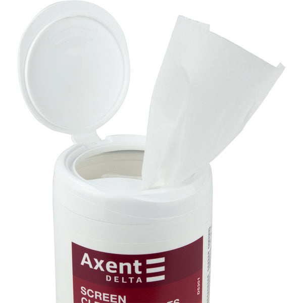 Салфетки для оргтехники влажные Axent Delta D5301, 100 штук