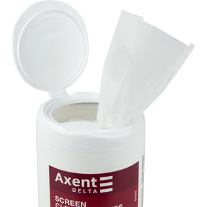 Серветки для екранів вологі Axent Delta D5302, 100 штук