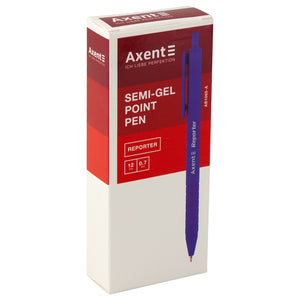 Ручка масляна автоматична Axent Reporter AB1065-06-A, 0.7 мм, червона