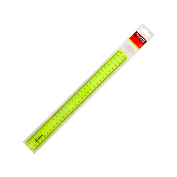 Лінійка пластикова Axent Delta D9800-01, 30 см, матова жовта