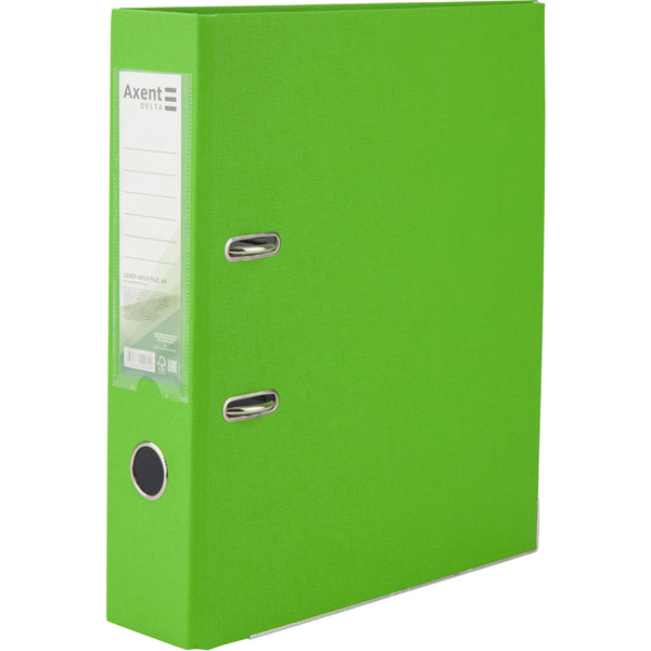 Папка-регистратор Axent Delta D1714-30P, односторонняя, A4, 75 мм, разобранная, салатовая