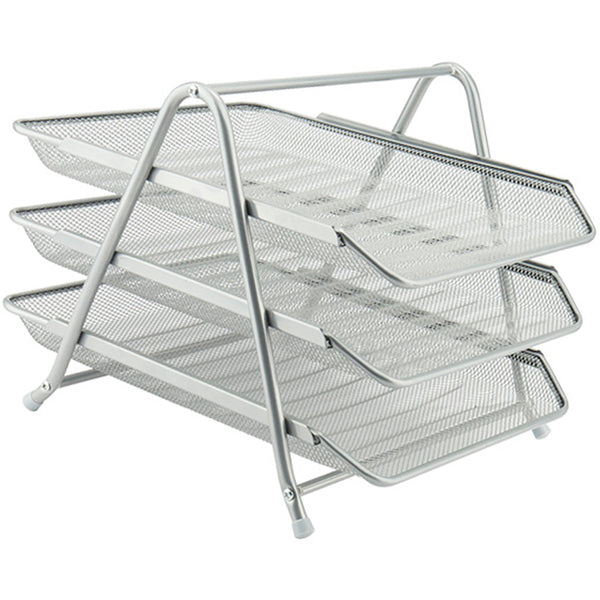 Лоток горизонтальний металевий Axent 2122-03-A, 263x295x350 мм, срібний