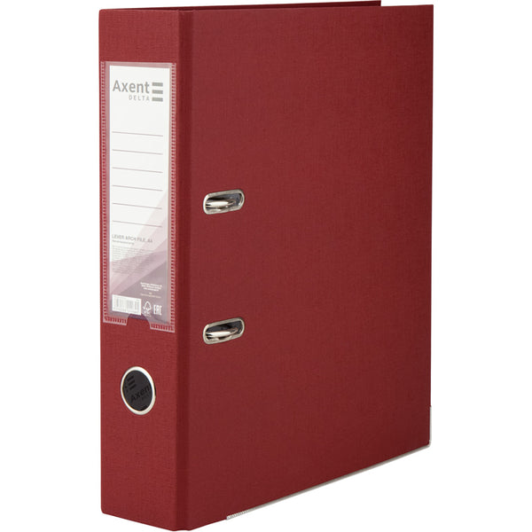 Папка-регистратор Axent Delta D1714-37C, односторонняя, A4, 75 мм, собранная, вишневая
