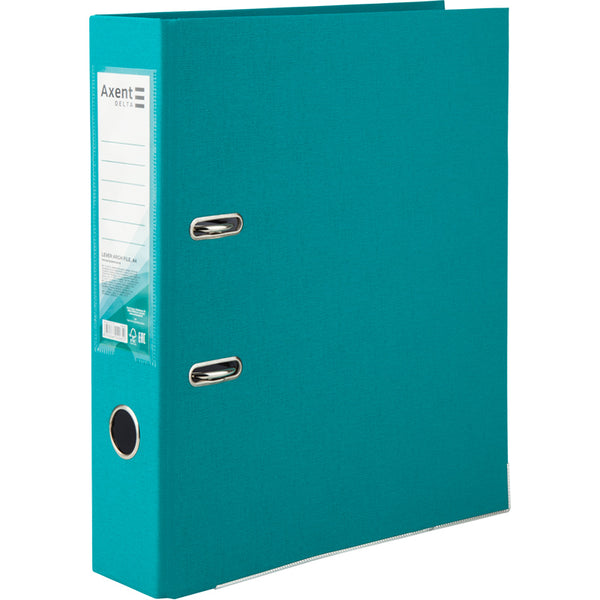 Папка-регистратор Axent Delta D1714-16C, односторонняя, A4, 75 мм, собранная, бирюзовая