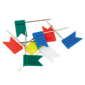 Кнопки-цвяшки Axent 4215-A кольорові "прапорці", 30 штук, пластиковий контейнер