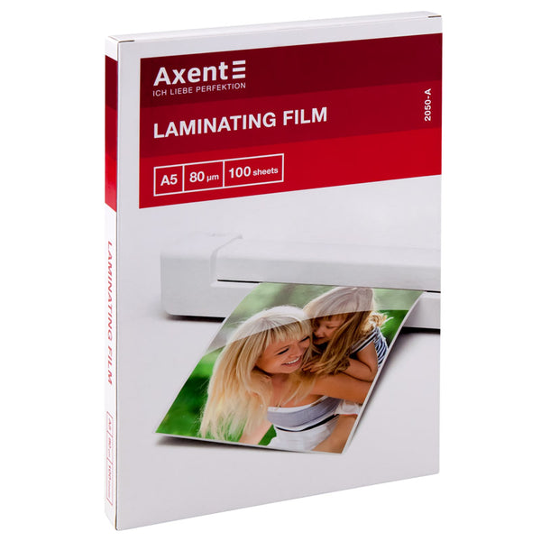 Плівка для ламінування Axent 2050-A, 80 мкм, A5, 154х216 мм, 100 штук