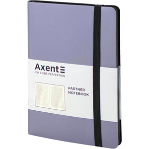Книга записна Axent Partner Soft 8206-34-A, A5-, 125x195 мм, 96 аркушів, клітинка, гнучка обкладинка, срібляста