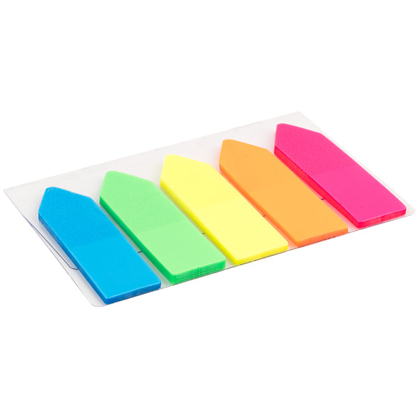 Закладки пластиковые Axent Delta D2450-02, 12х45 мм, 125 штук, неоновые цвета