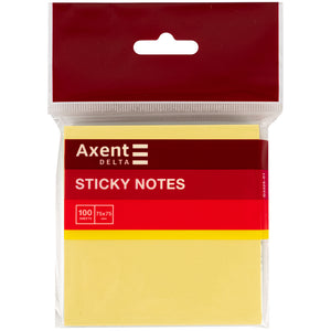 Блок паперу з клейким шаром Axent Delta D3325-01 75x75 мм, 100 аркушів, пастельні кольори