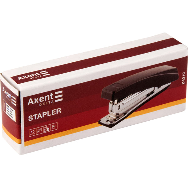 Степлер канцелярский №10/5 Axent Delta D4219-01, пластиковый, 10 листов, черный