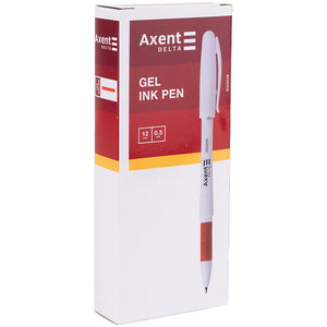 Ручка гелева Axent Delta DG2045-06, 0.5 мм, червона