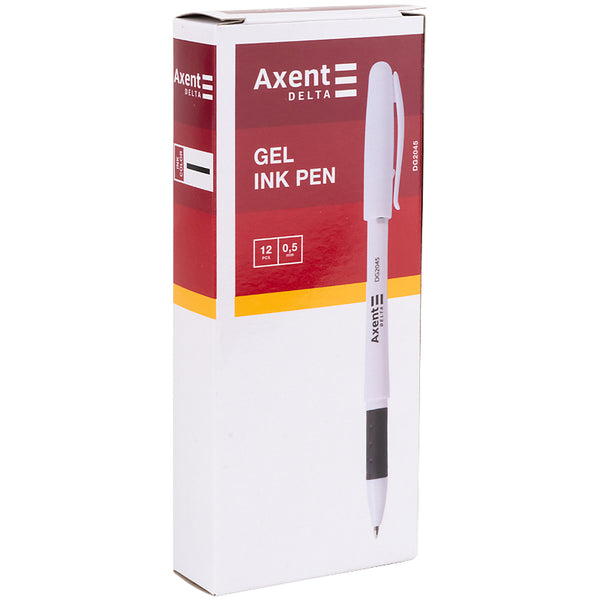 Ручка гелевая Axent Delta DG2045-01, 0.5 мм, чёрная