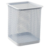 Підставка для ручок Axent 2111-21-A квадратна, металева сіточка, 80х80х100мм, біла Підставка для ручок Axent 2111-21-A квадратна, металева сіточка, 80х80х100мм, біла