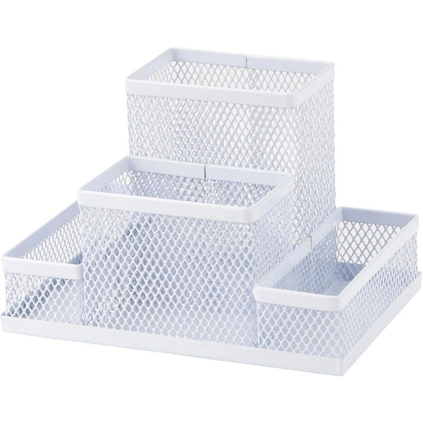 Підставка-органайзер Axent 2117-21-A, 155x103x100 мм, 4 відділення, біла