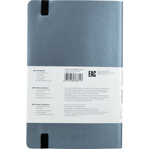 Книга записна Axent Partner Soft 8206-14-A, A5-, 125x195 мм, 96 аркушів, клітинка, гнучка обкладинка, срібно-синя