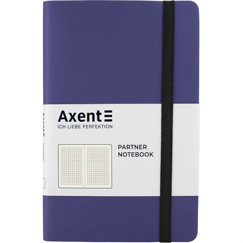 Книга записна Partner Soft, 125*195, 96арк, кліт, т. синя - купити