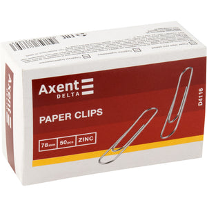 Скрепки оцинкованные Axent Delta D4116, 78 мм, 50 штук