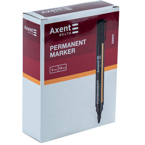 Маркер Axent Delta Permanent Standard D2604, 2 мм, круглий чорний
