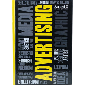 Книга записна Axent Colors 8421-06-A, А4, 80 аркушів, клітинка, жовта