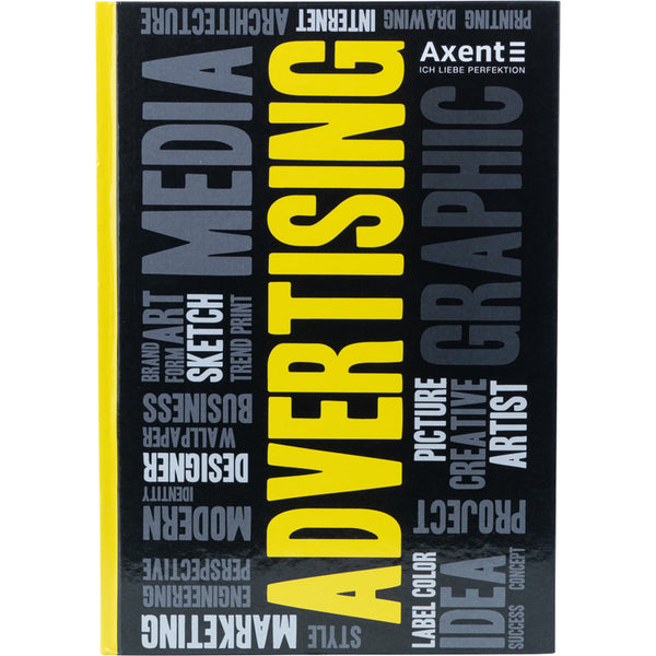 Книга записна Axent Colors 8421-06-A, А4, 80 аркушів, клітинка, жовта