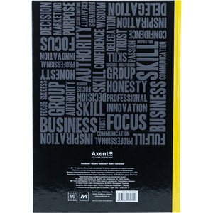 Книга записна Axent Colors 8421-06-A, А4, 80 аркушів, клітинка, жовта