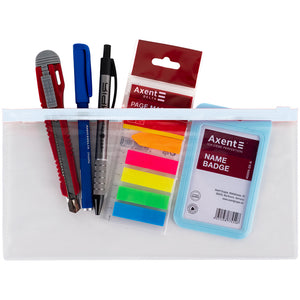 Папка-конверт на блискавці zip-lock Axent 1409-21-A, DL, біла