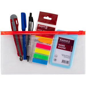 Папка-конверт на молнии zip-lock Axent 1409-24-A, DL, красная