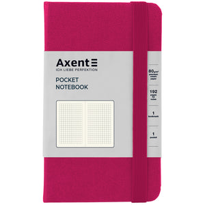 Книга записна Axent Partner 8301-50-A, 90x150 мм, 96 аркушів, клітинка, малинова