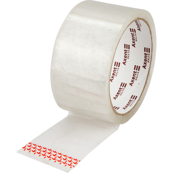 Стрічка клейка пакувальна Axent Delta D3035-01, 45 мм х 50 ярд, 38 мкм, прозора