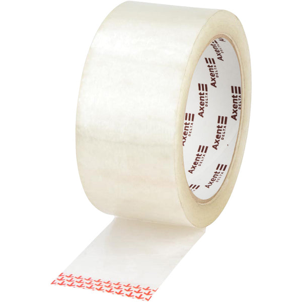 Стрічка клейка пакувальна Axent Delta D3035-01, 45 мм х 100 ярд, 38 мкм, прозора