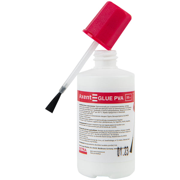 Клей ПВА  Axent "Extra" 7127-A, с кисточкой, 50 мл